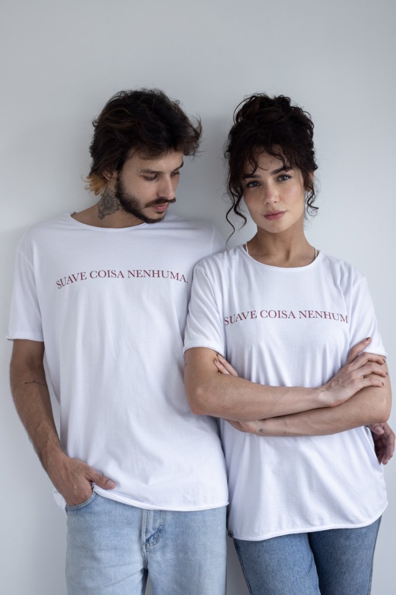Camiseta SUAVE COISA NENHUMA. branco - Image 4