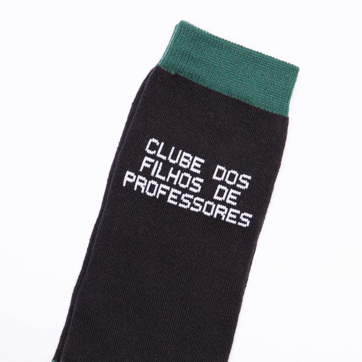 Meia CLUBE DOS FILHOS DE PROFESSORES preto e verde - Image 3