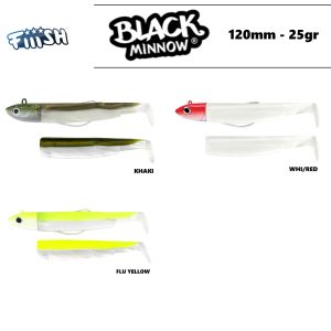 Combo Black Minnow 120mm 25gr