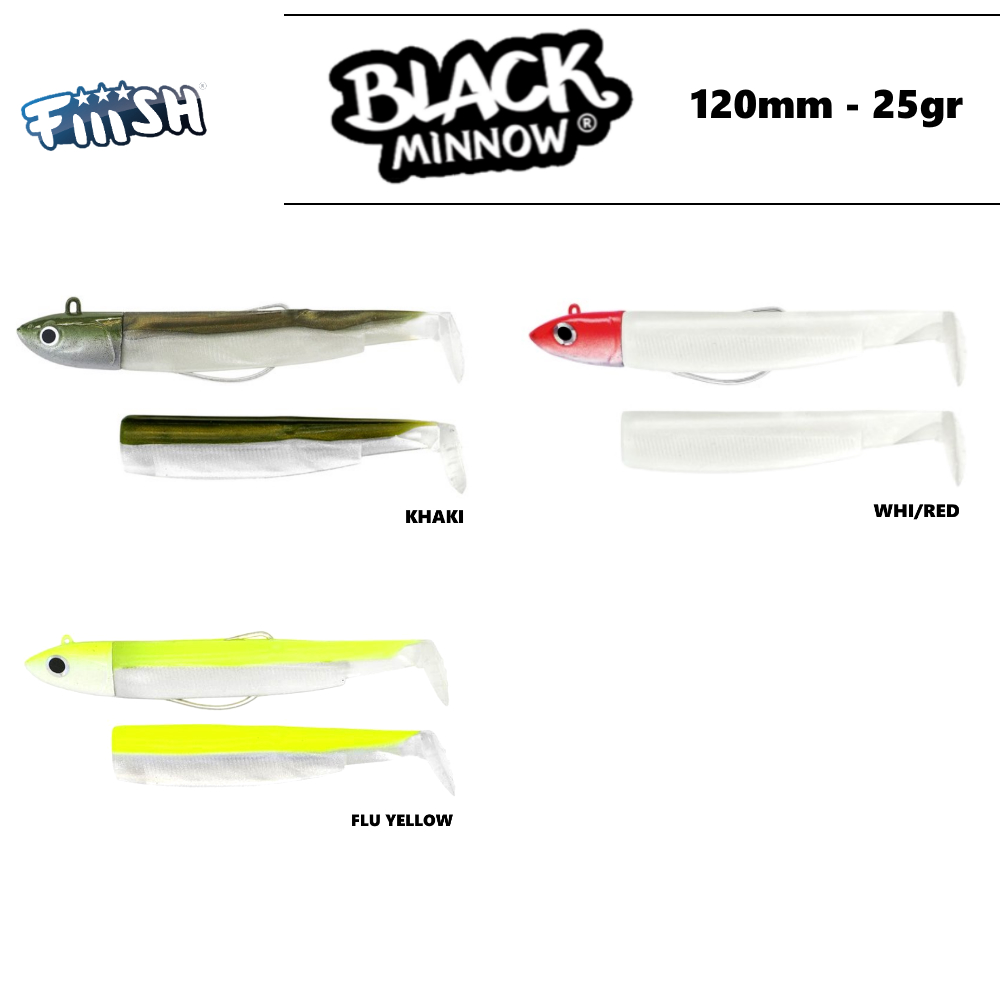 Combo Black Minnow 120mm 25gr - Image 2