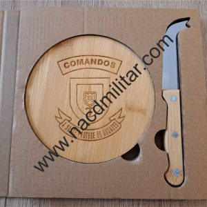 Tábua para Queijos com 1 Faca tamanho 14 cm de diâmetro. Comandos