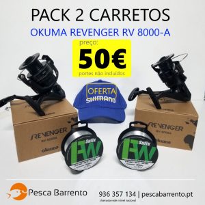 Pack 2 carretos Okuma Revenger RV-8000A
