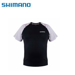 T-Shirt Shimano preta e cinza